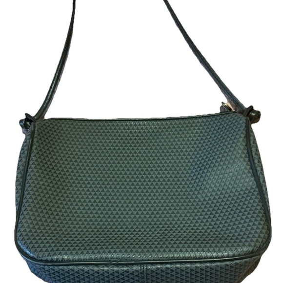 Vintage Liz Claiborne Black & Gray Crossbody Bag 1984 Leather Trim Small Purse - Picture 6 of 8